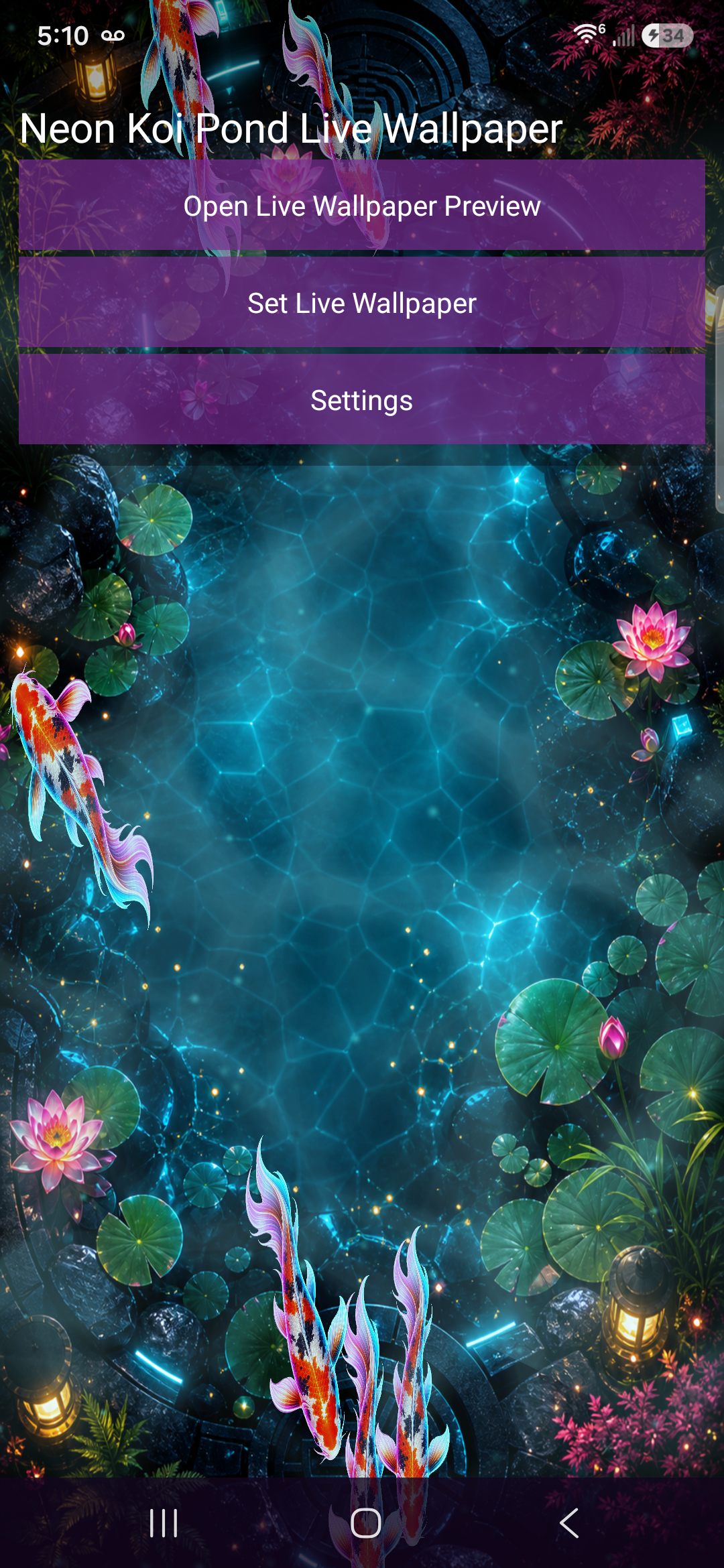 Neon Koi Pond screenshot 1