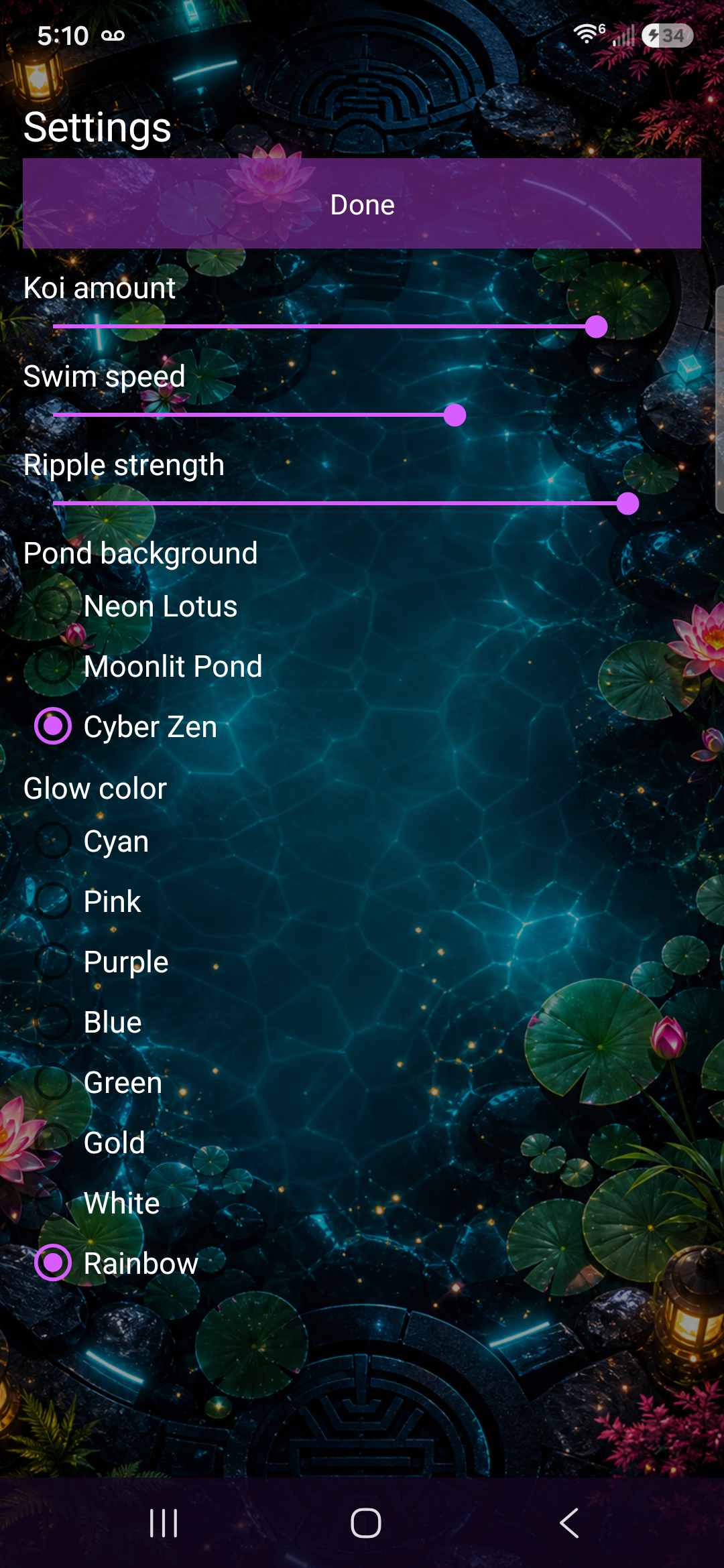 Neon Koi Pond screenshot 4