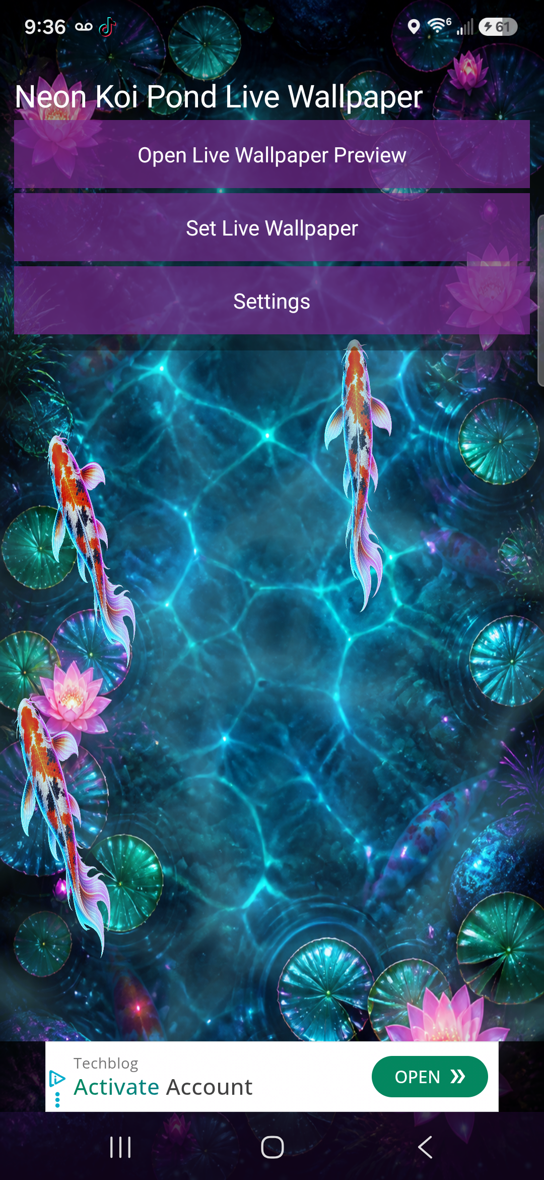 Neon Koi Pond screenshot 5
